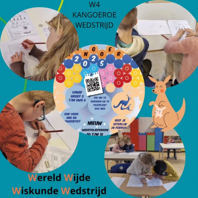 Vandaag deden we mee aan de W4 Kangoeroe wedstrijd.....je hoort de hersens kraken.....